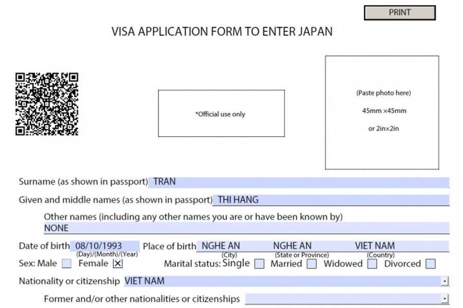Cách khai form visa Nhật Bản năm 2022 chuẩn nhất 7 Cách khai form visa Nhật Bản năm 2022 chuẩn nhất